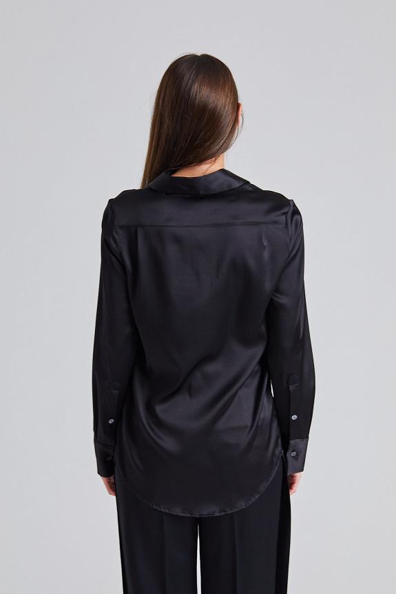 Filippa K Eira Silk Shirt Black 